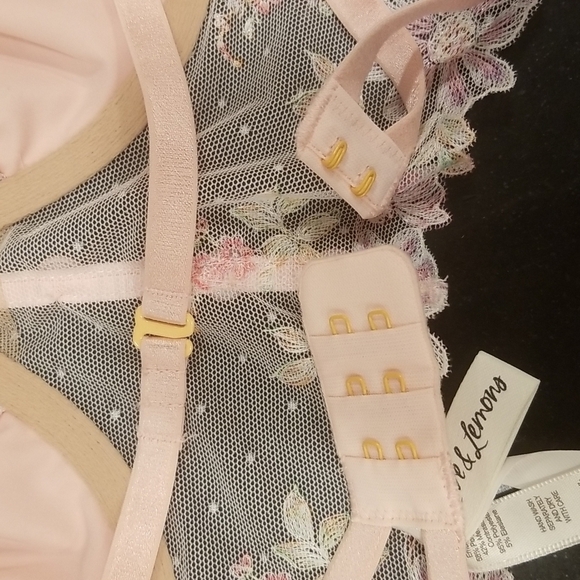 💕FOR LOVE AND LEMONS x VS💕 April Bloom Bustier ~ Pink Floral Large L NWT - Picture 12 of 15